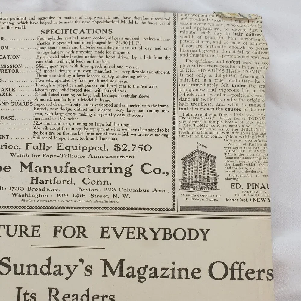 Vincent Svoboda 1906 Magazine Cut Out Mother With Swaddled Baby Ads On Reverse - Picture 11 of 13